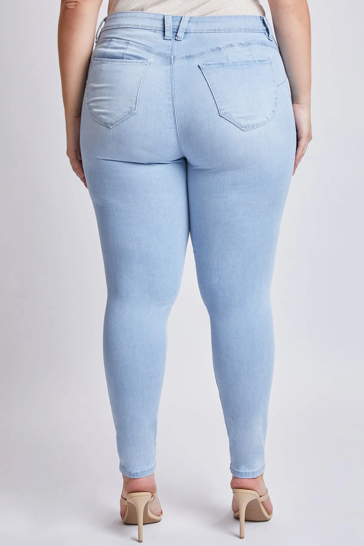 Missy Plus Women’S Plus Wannabettabutt 1-Button Skinny Jean Made With Recycled Fibers, Pack Of 12