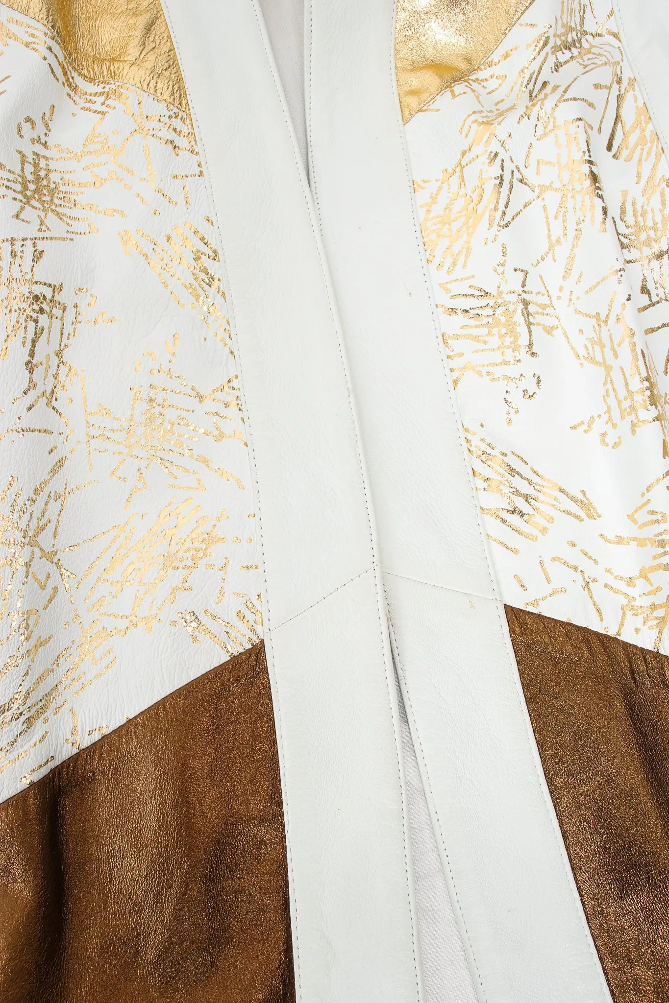 Mixed Metallic Leather Jacket