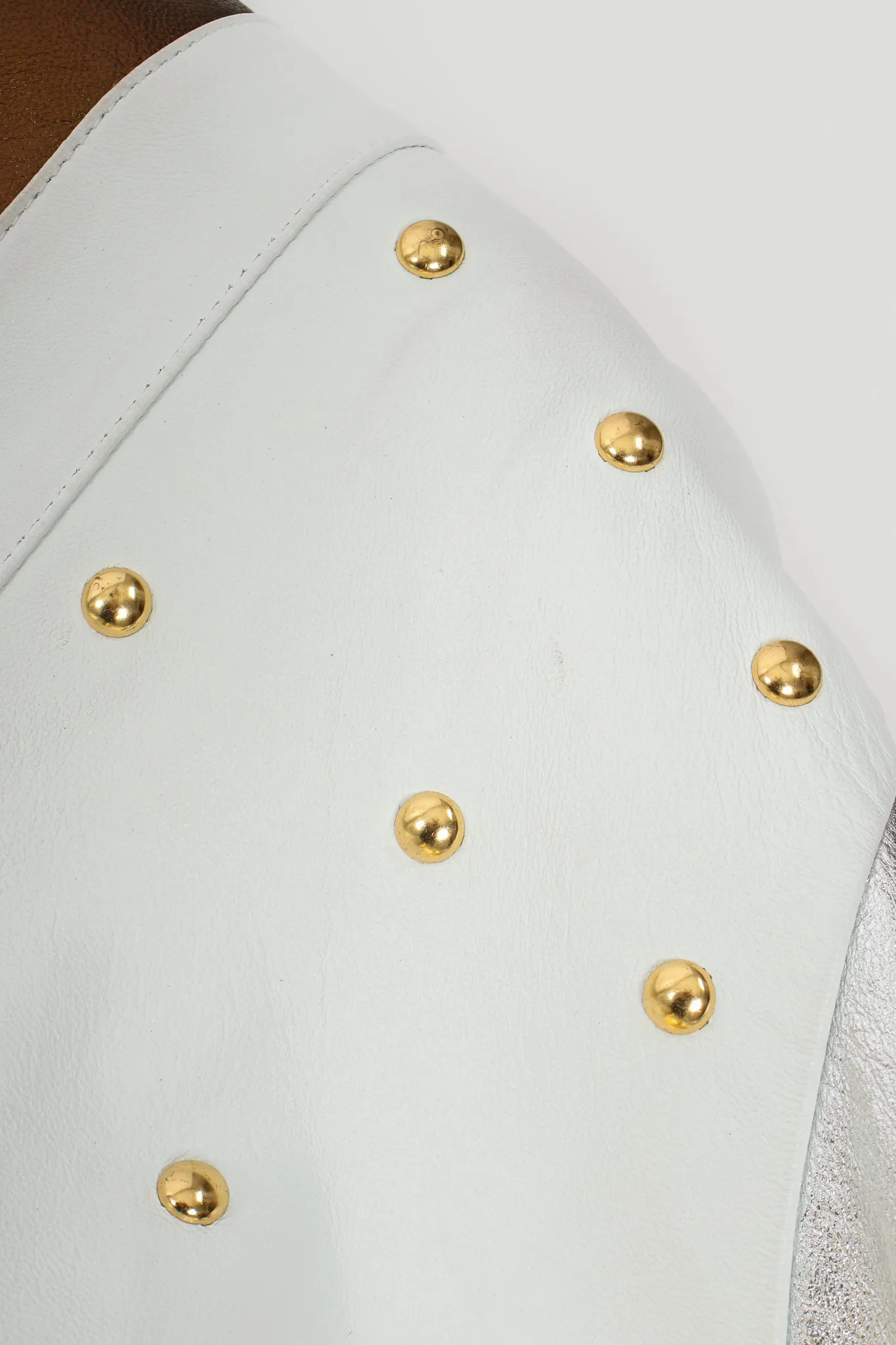 Mixed Metallic Leather Jacket
