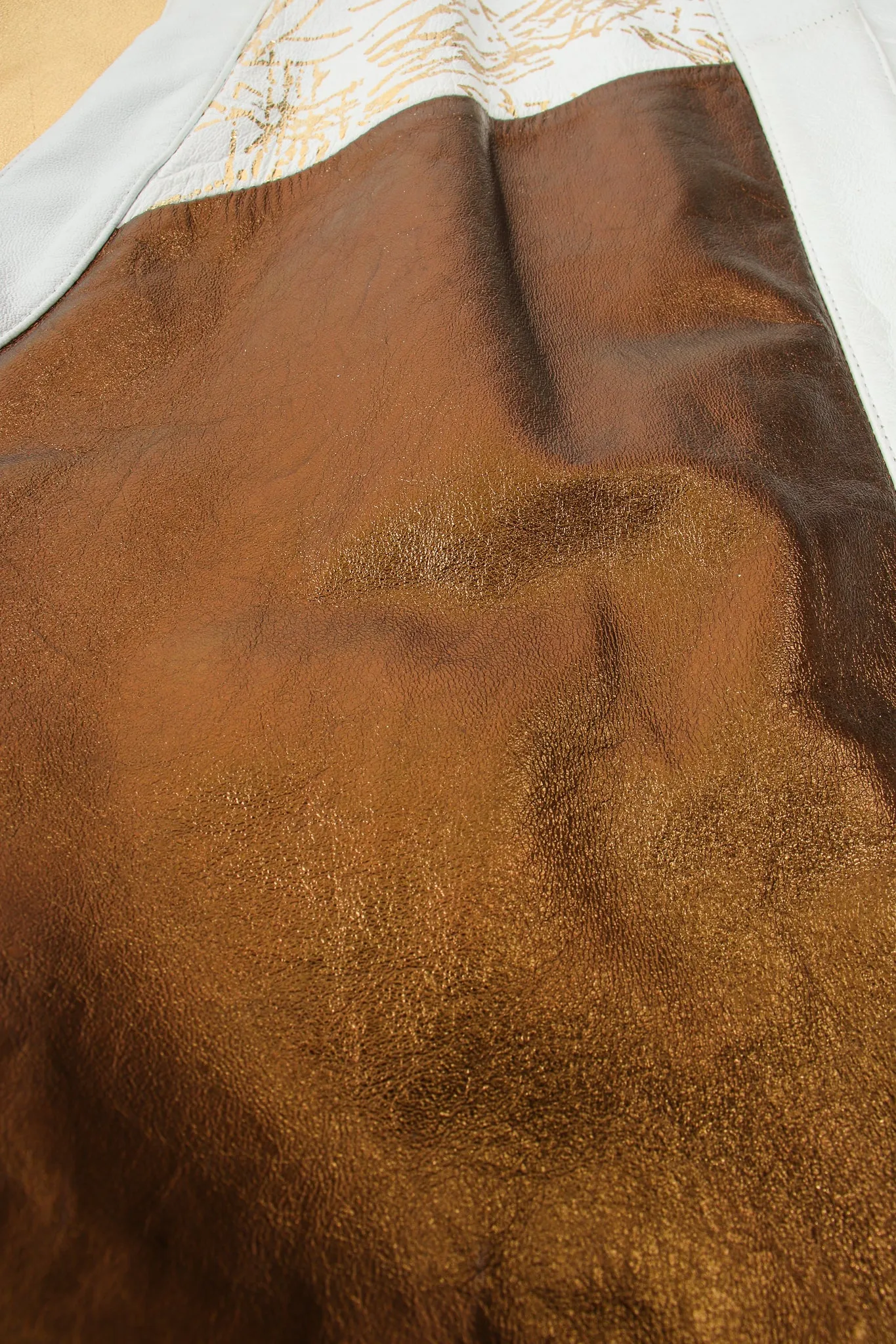 Mixed Metallic Leather Jacket