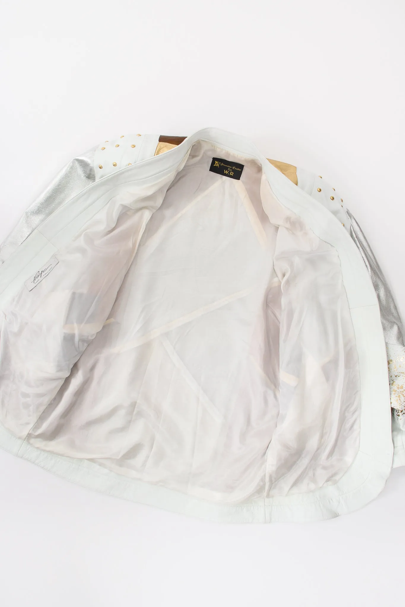 Mixed Metallic Leather Jacket