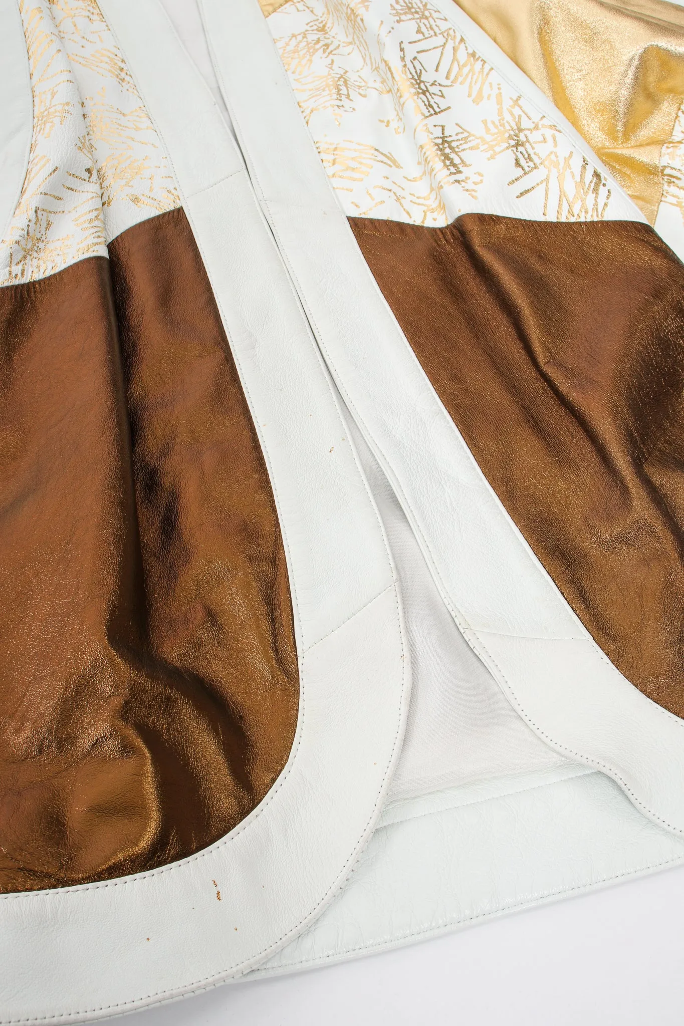 Mixed Metallic Leather Jacket