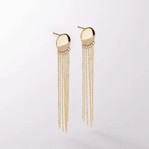 Multi Chain Dangle Earrings Gold Plated Chic Party Jewelry