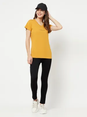 Mustard Typographic T-Shirt