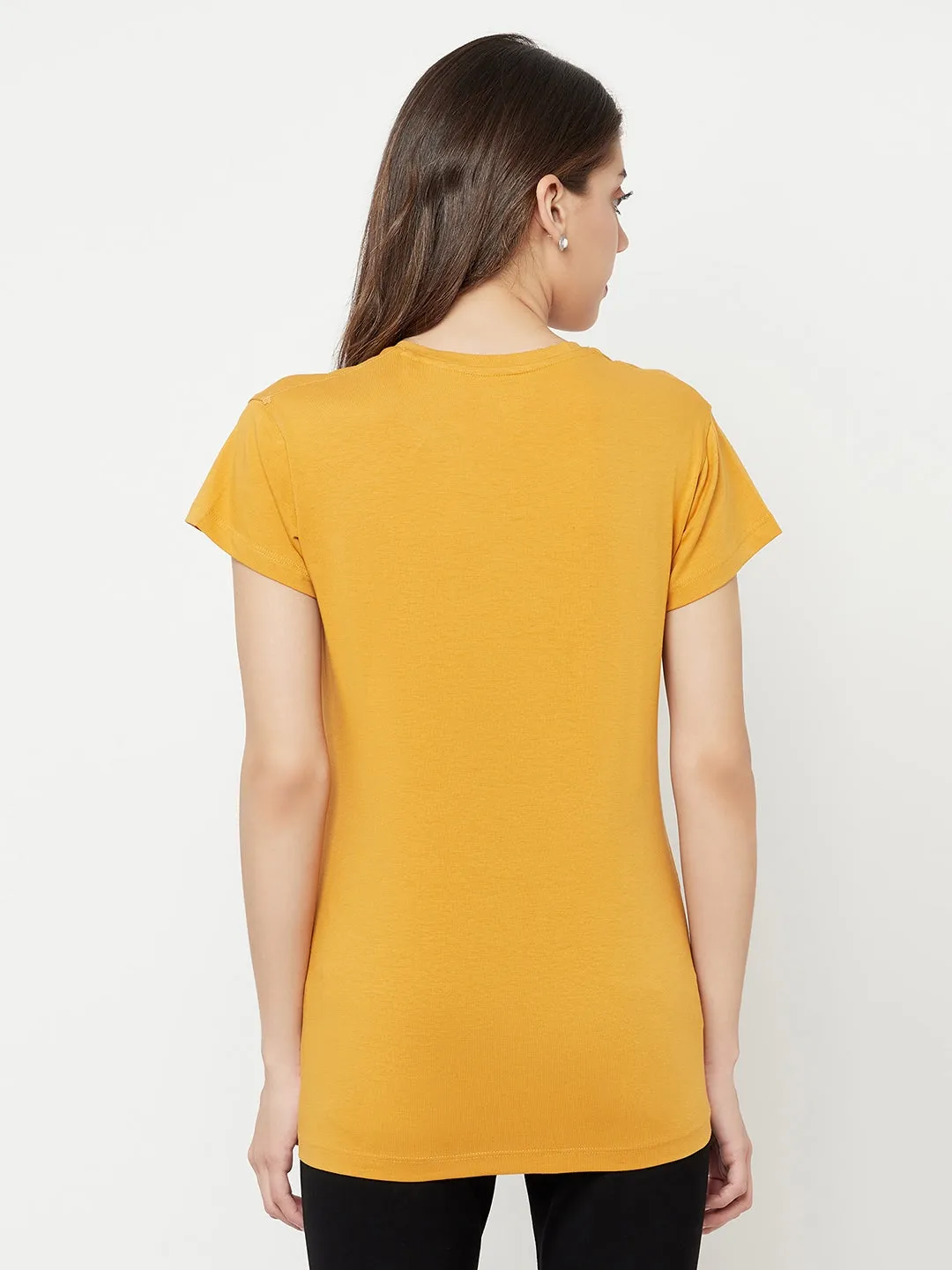Mustard Typographic T-Shirt