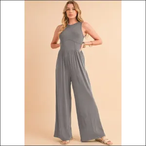 Needful Things: Chic Medium Grey Jumpsuit - one Piece, Zero Problems ! 😜