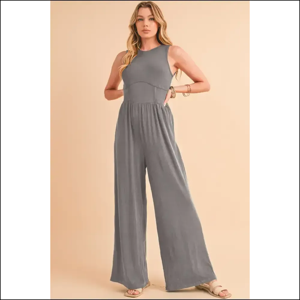 Needful Things: Chic Medium Grey Jumpsuit - one Piece, Zero Problems ! 😜