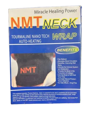 NEW NMT Neck Wrap Pain Relief for Women and Men, Sleep Apnea, Arthritis, Migraine, Headache, Health, Swelling, Stiff ~ Portable Black Brace ~ New Flexible Cervical Support Collar ~ Physical Therapy