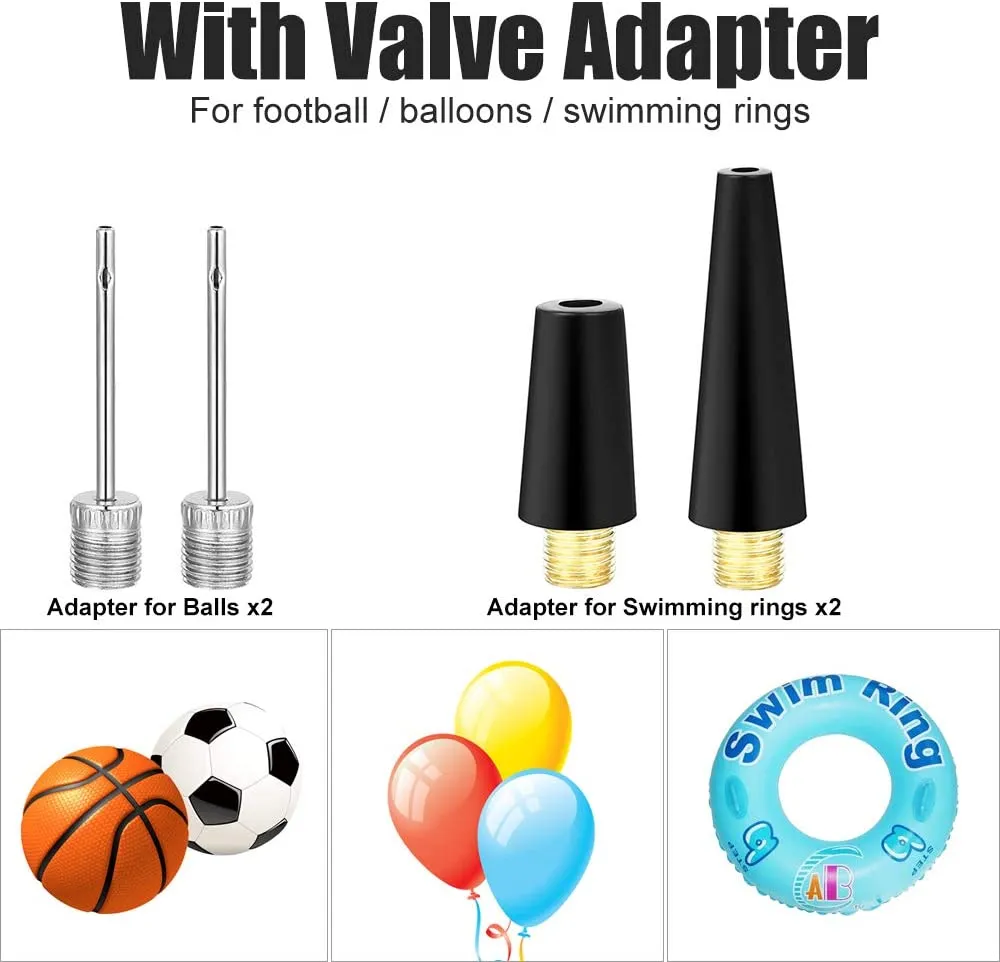 New Tiakia Bike Pump, Bicycle Pump Mini High Pressure 210 PSI - Fits Schrader/Presta/Woods Valve Fast Inflat, Compact Light and Fashion Bicycle Tire Pump with Needle/Frame for Road and Mountain Bikes