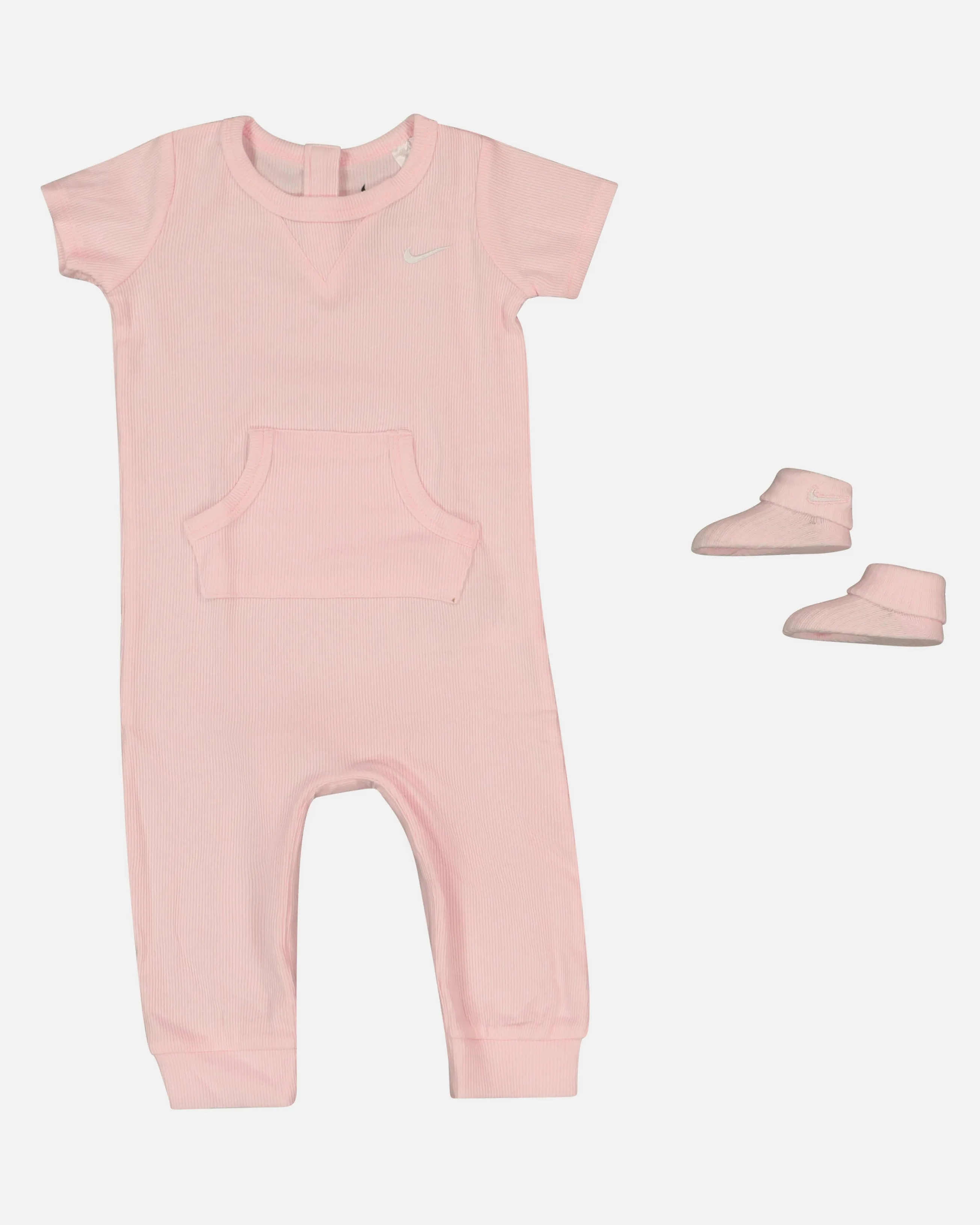 Nike Infants' Rib Knit Romper and Socks Set Pink