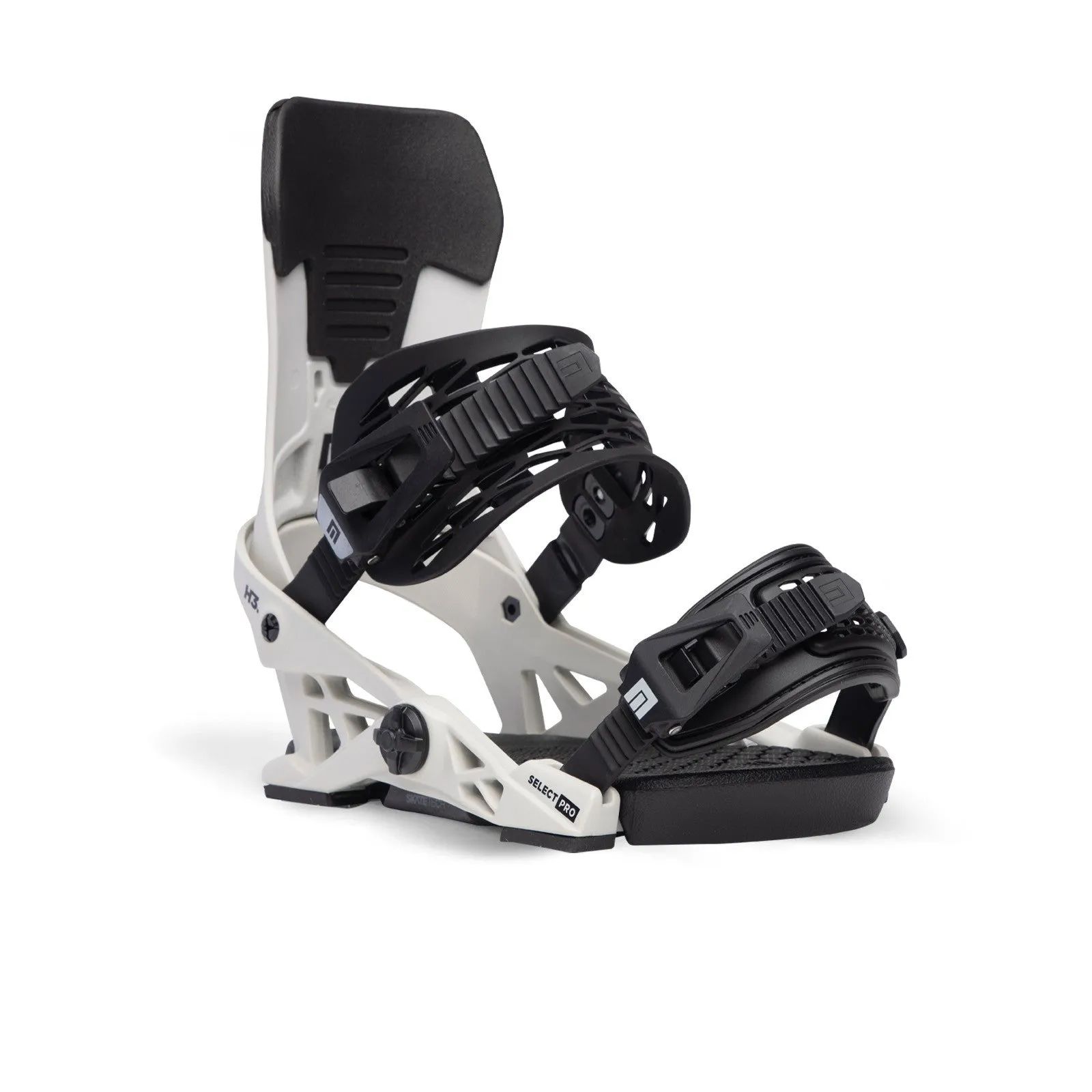 Now Select Pro Snowboard Bindings Mens Silver Grey