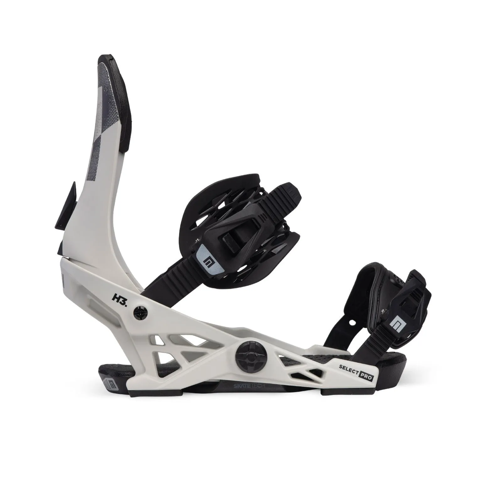Now Select Pro Snowboard Bindings Mens Silver Grey