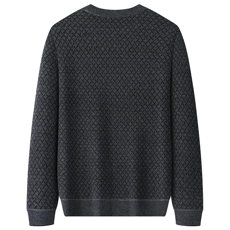 Obsidian Phoenix Luxury Plus Velvet Sweater - High-End Super Warm Men’s Winter Fleece Christmas Jumper in Sizes Up to 8XL