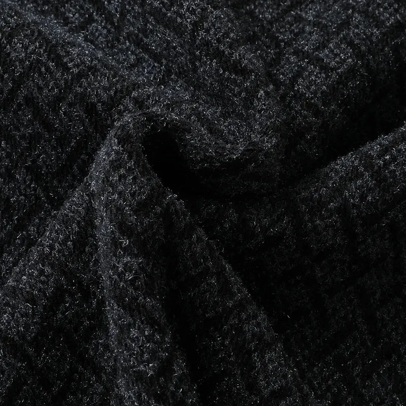 Obsidian Phoenix Luxury Plus Velvet Sweater - High-End Super Warm Men’s Winter Fleece Christmas Jumper in Sizes Up to 8XL