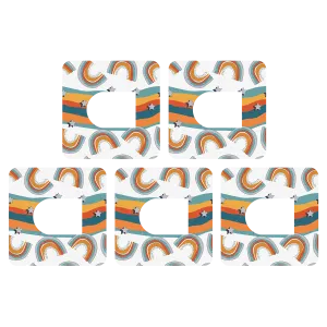 Omnipod Orange Rainbow Design Patches