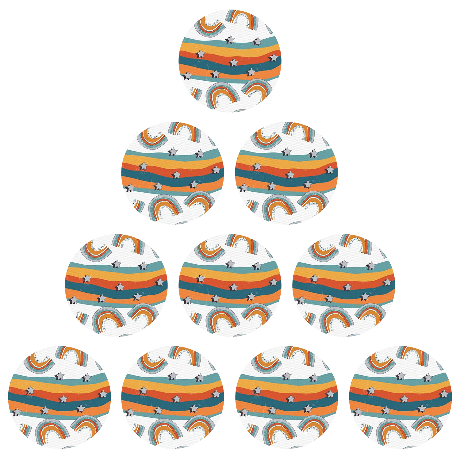 Omnipod Orange Rainbow Design Patches