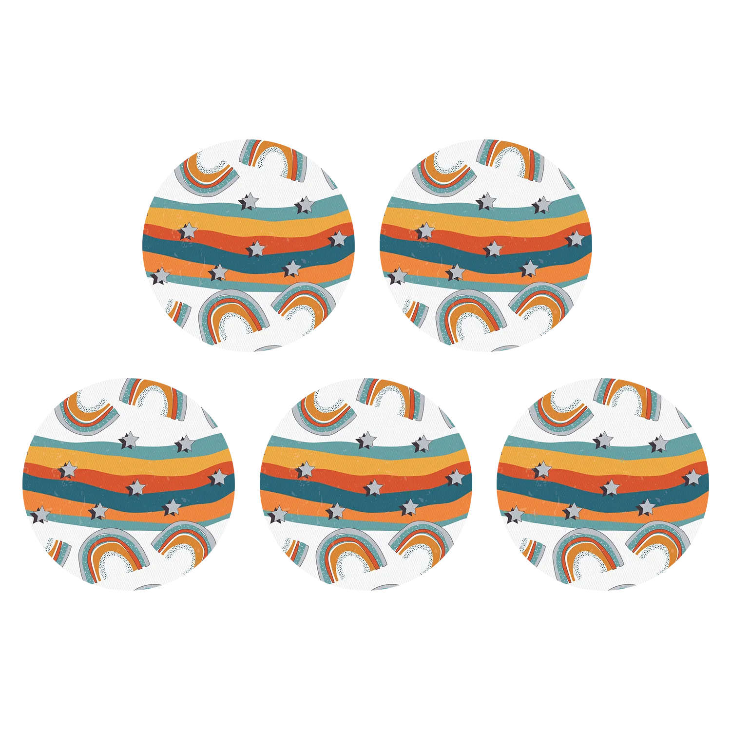 Omnipod Orange Rainbow Design Patches
