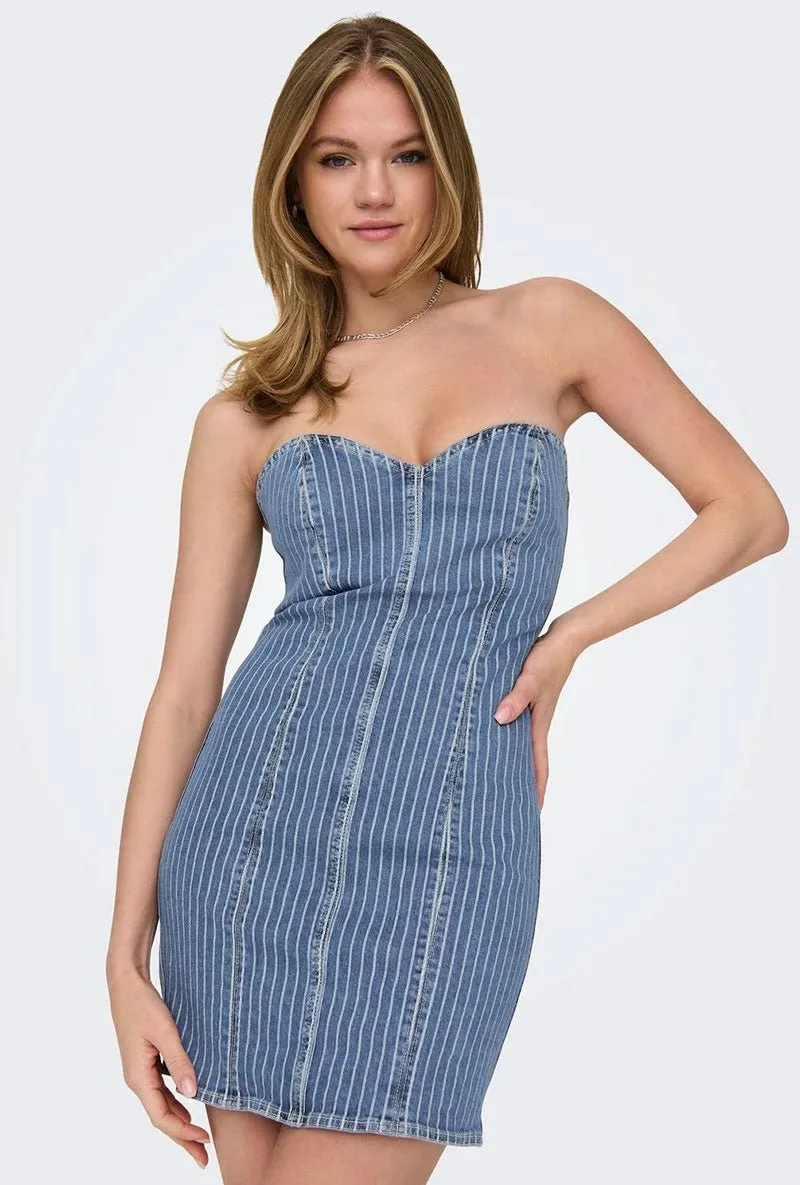 ONLY KIRSI CORSET DENIM DRESS