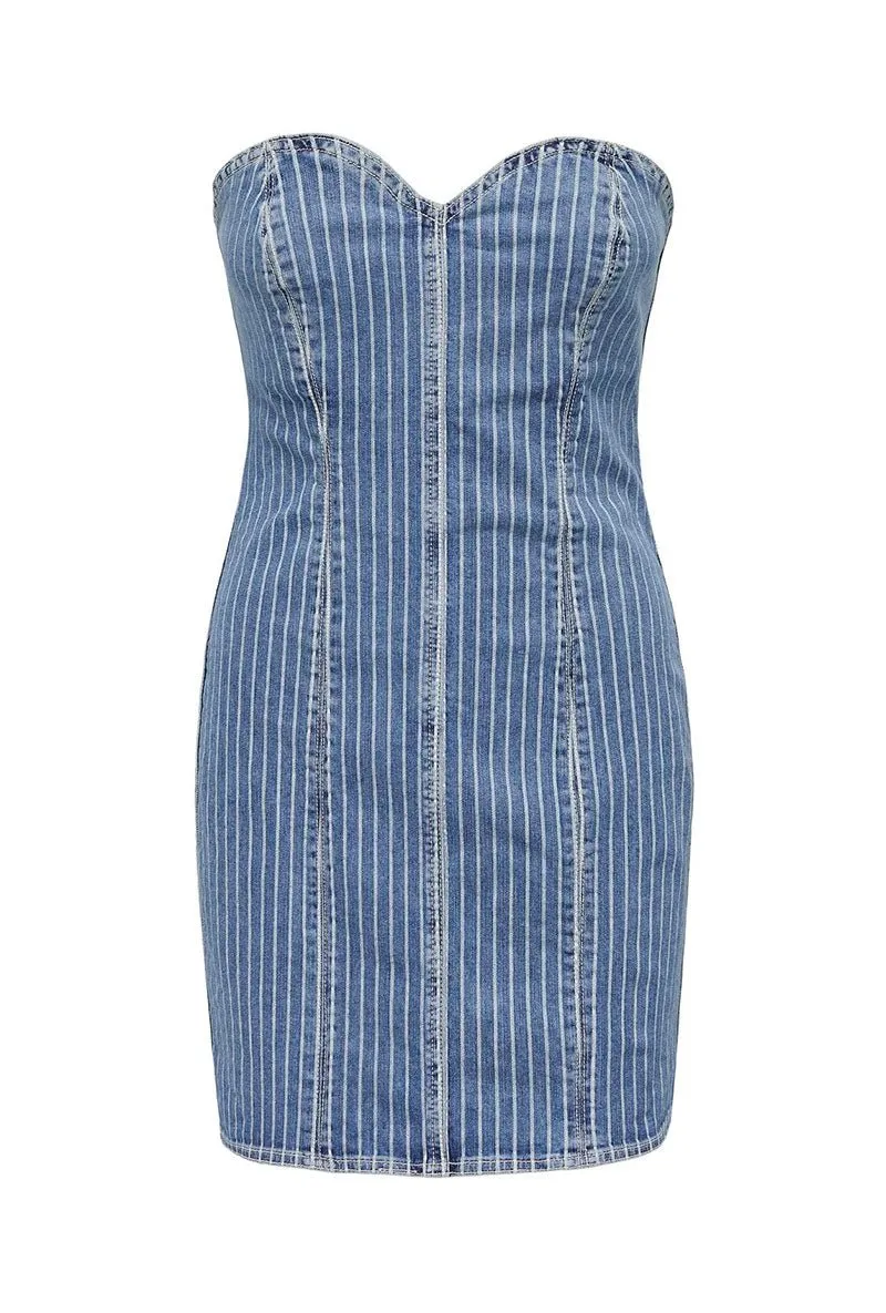 ONLY KIRSI CORSET DENIM DRESS