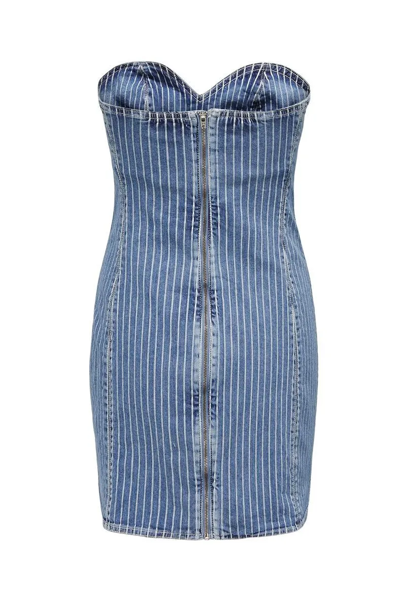 ONLY KIRSI CORSET DENIM DRESS