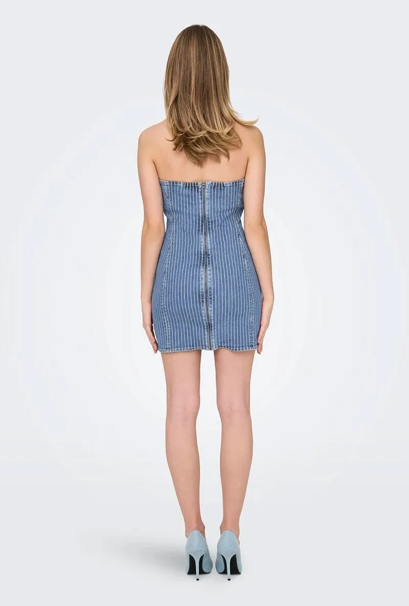 ONLY KIRSI CORSET DENIM DRESS