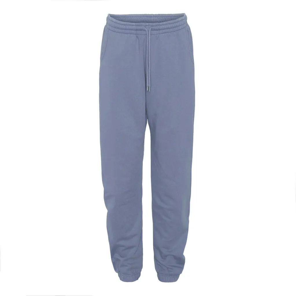 Organic unisex sweatpants in neptune blue