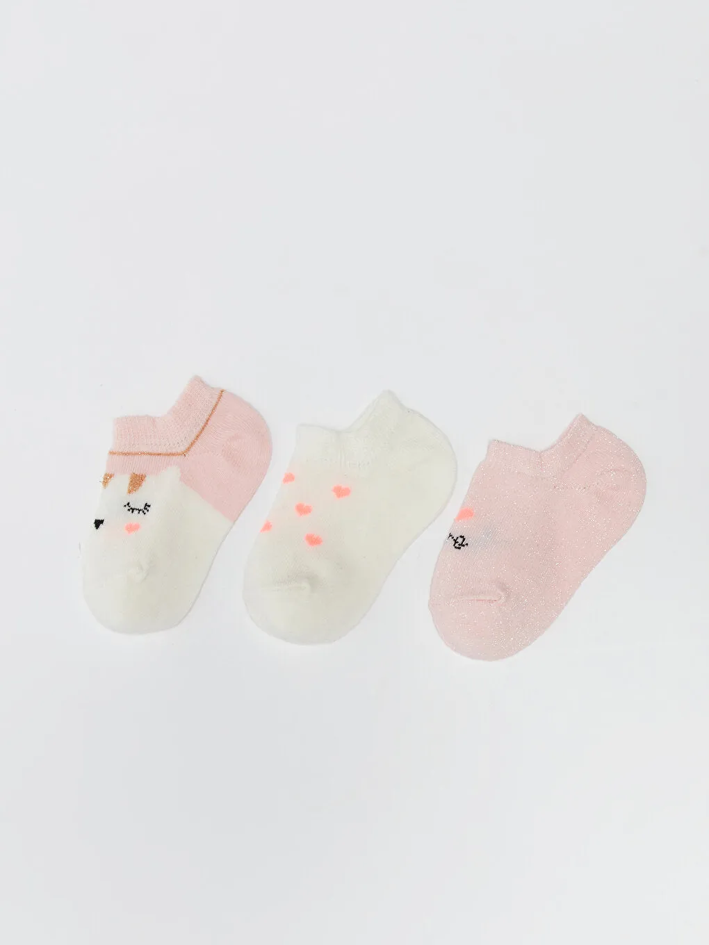 Patterned Baby Girl Booties Socks 3-pack