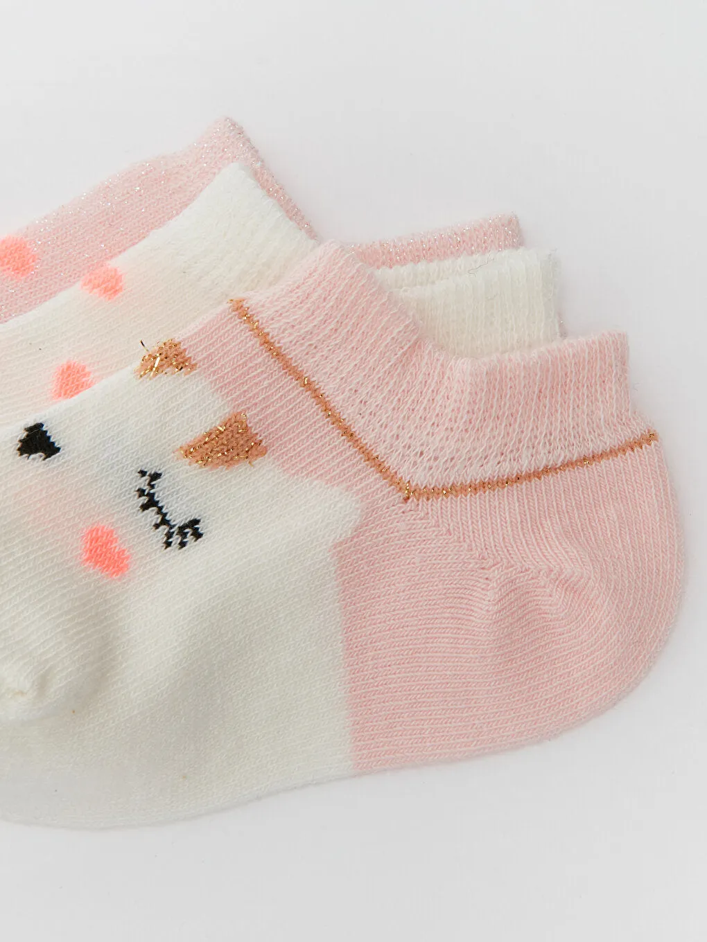 Patterned Baby Girl Booties Socks 3-pack