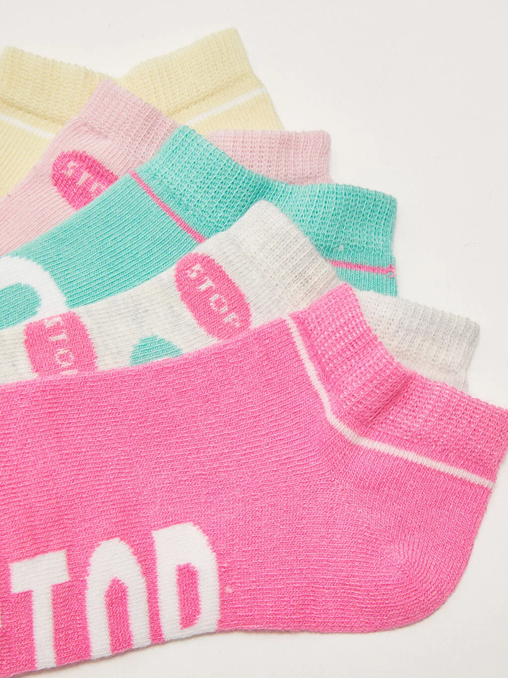 Patterned Girl's Booties Socks 5-pack