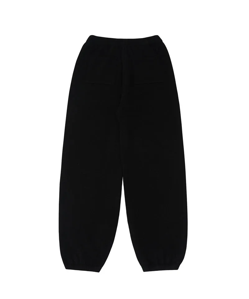 PIV'VEE Cashmere Knit Jogger Pants - Ebony Black