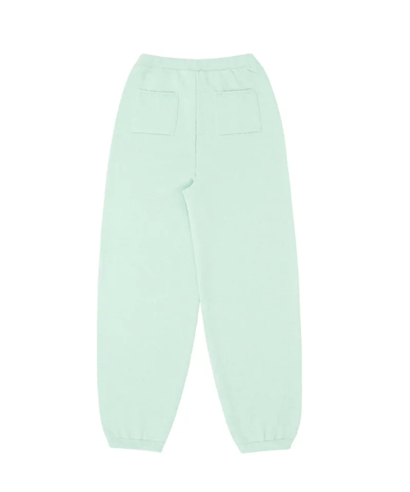 PIV'VEE Cashmere Knit Jogger Pants - Pistachio Mint