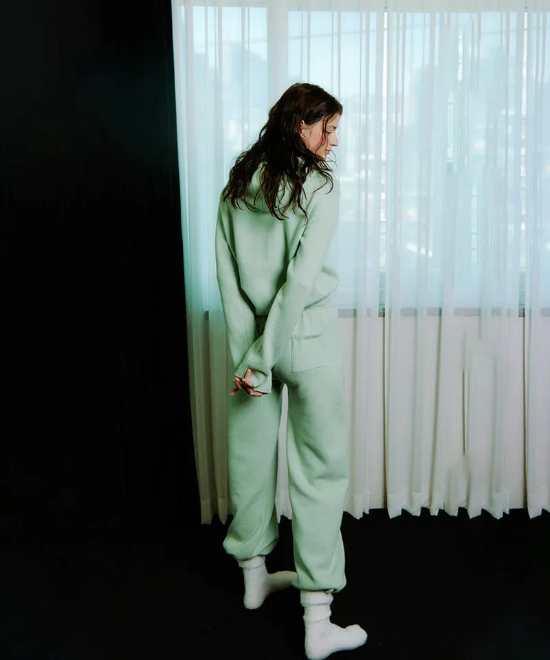 PIV'VEE Cashmere Knit Jogger Pants - Pistachio Mint