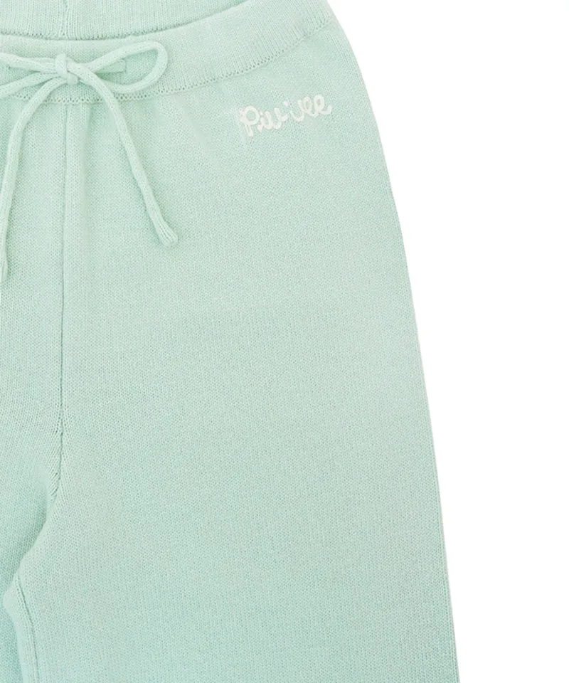 PIV'VEE Cashmere Knit Jogger Pants - Pistachio Mint