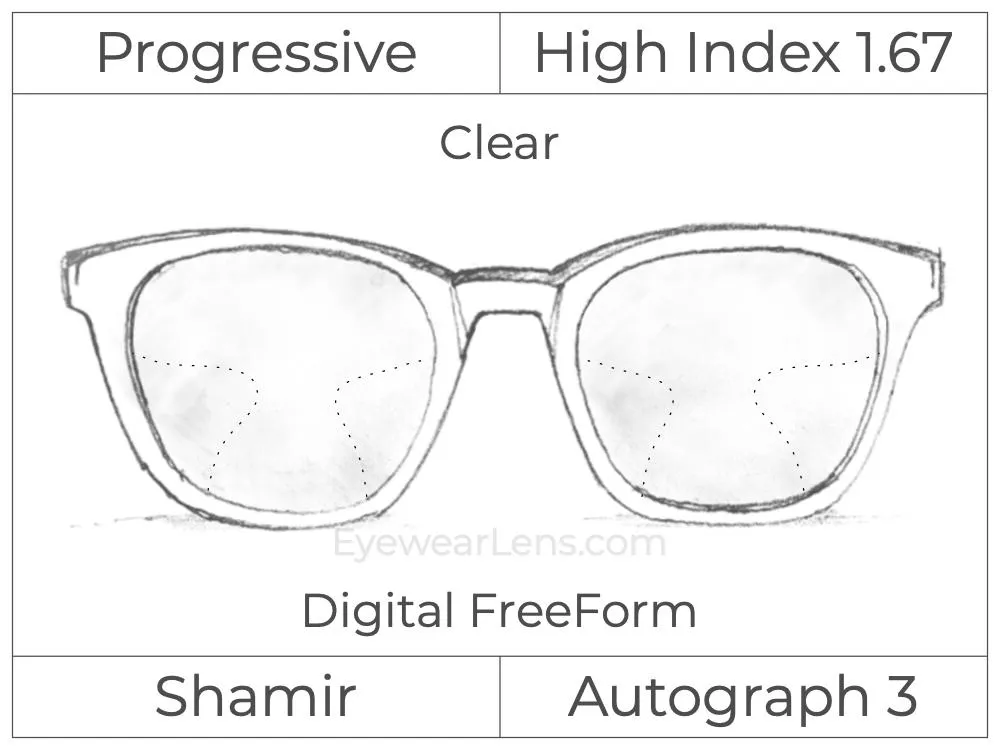 Progressive - Shamir - Autograph 3 - Digital - High Index 1.67 - Clear