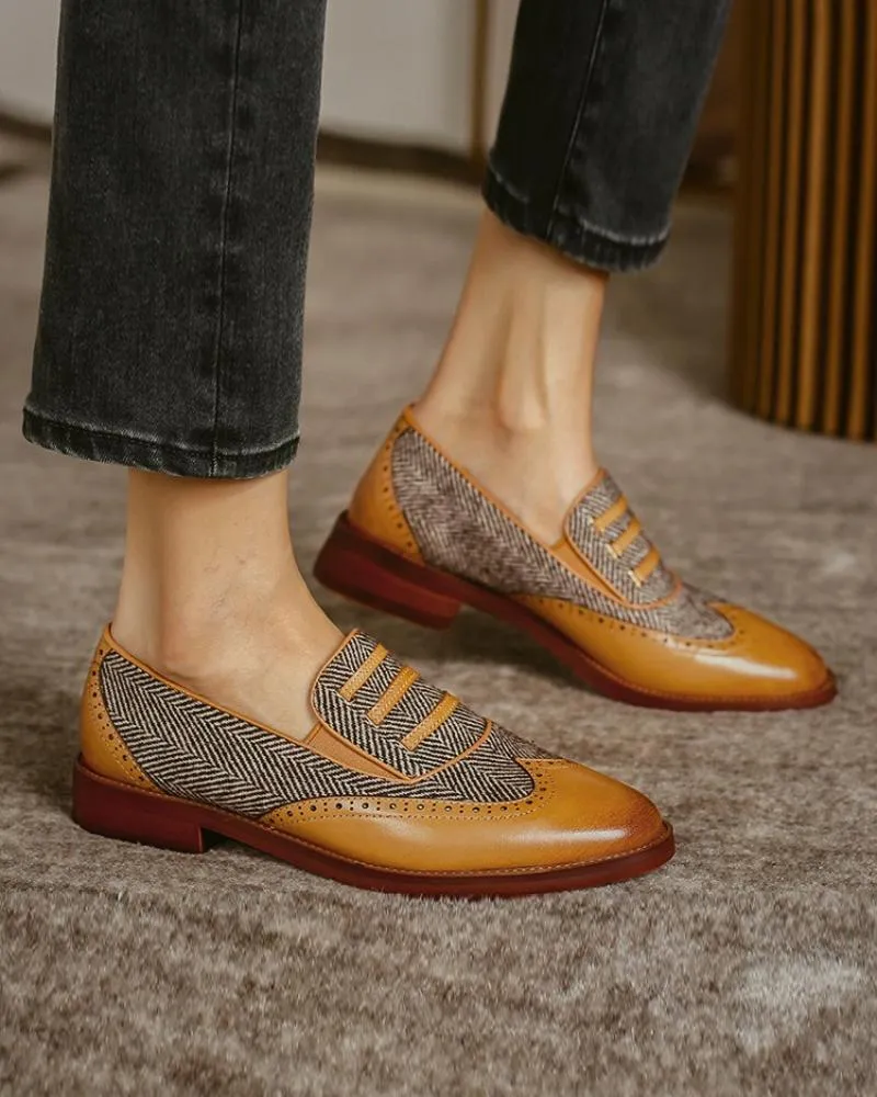 Purpdrank - Colorblock Hollow Out Oxfords Shoes
