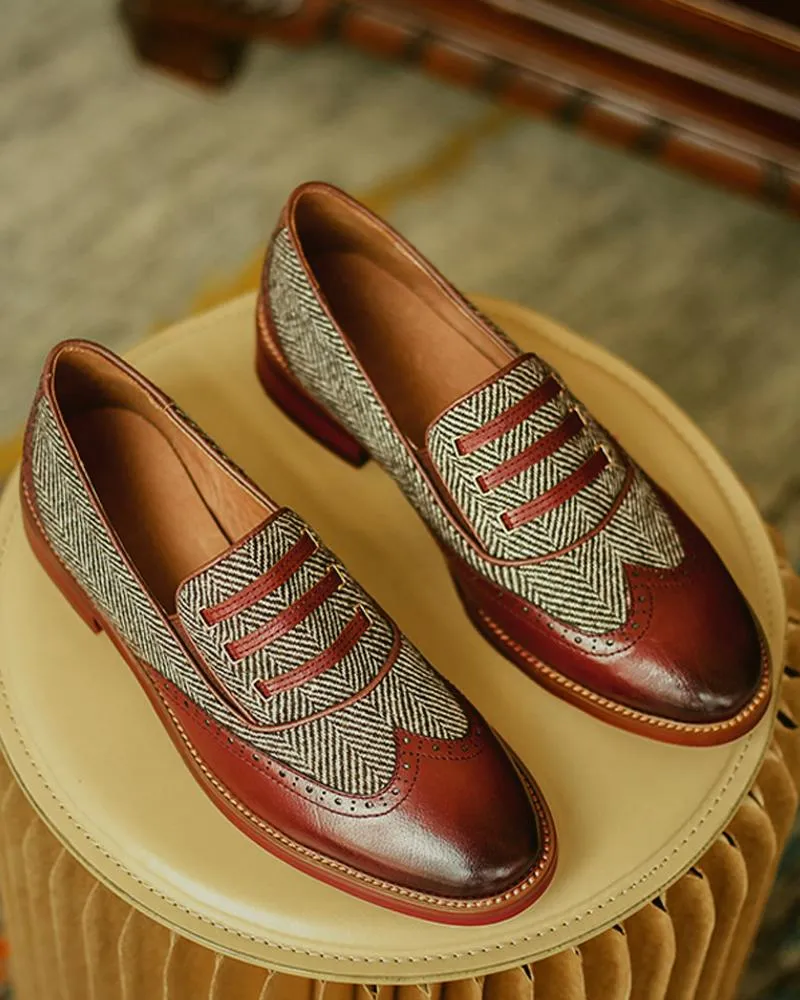 Purpdrank - Colorblock Hollow Out Oxfords Shoes