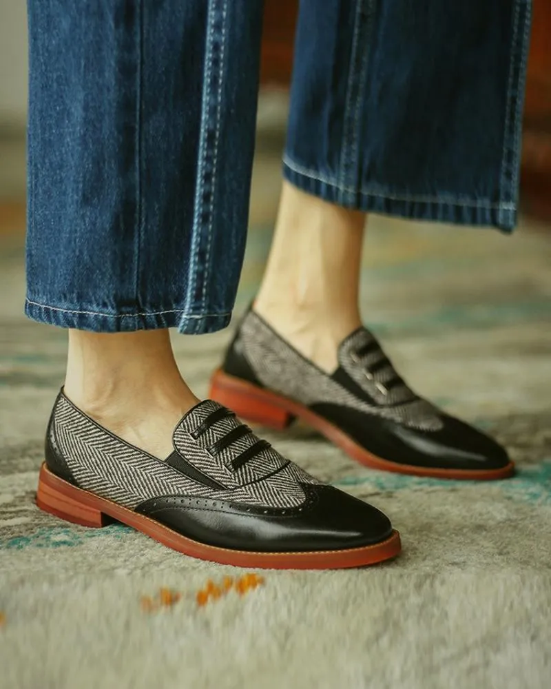 Purpdrank - Colorblock Hollow Out Oxfords Shoes