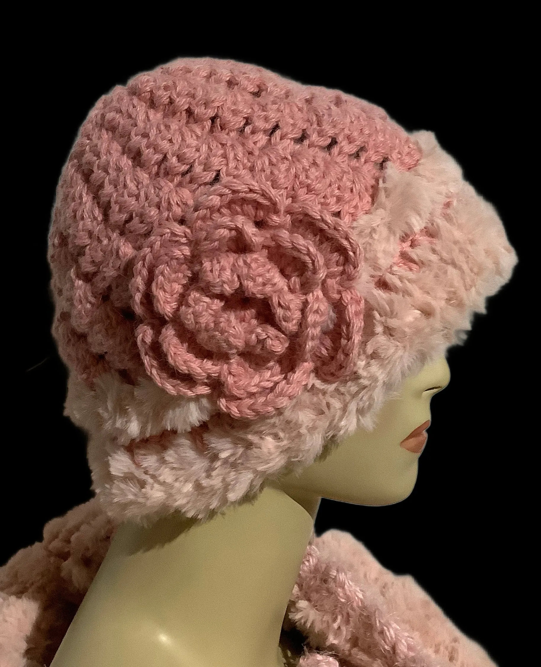 "THE PINK ALPACA HAT", handmade alpaca hat, beanie without a brim, baby alpaca yarn, Xmas gift, winter must, made in USA