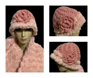 "THE PINK ALPACA HAT", handmade alpaca hat, beanie without a brim, baby alpaca yarn, Xmas gift, winter must, made in USA