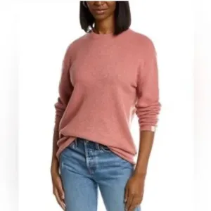 Rag &amp; Bone Alpaca Wool Elsa Crew Sweater Mauve Small Relaxed Cozy Chic Neutral
