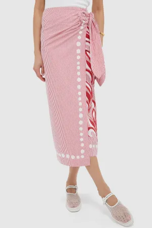Red Stripe Loren Skirt