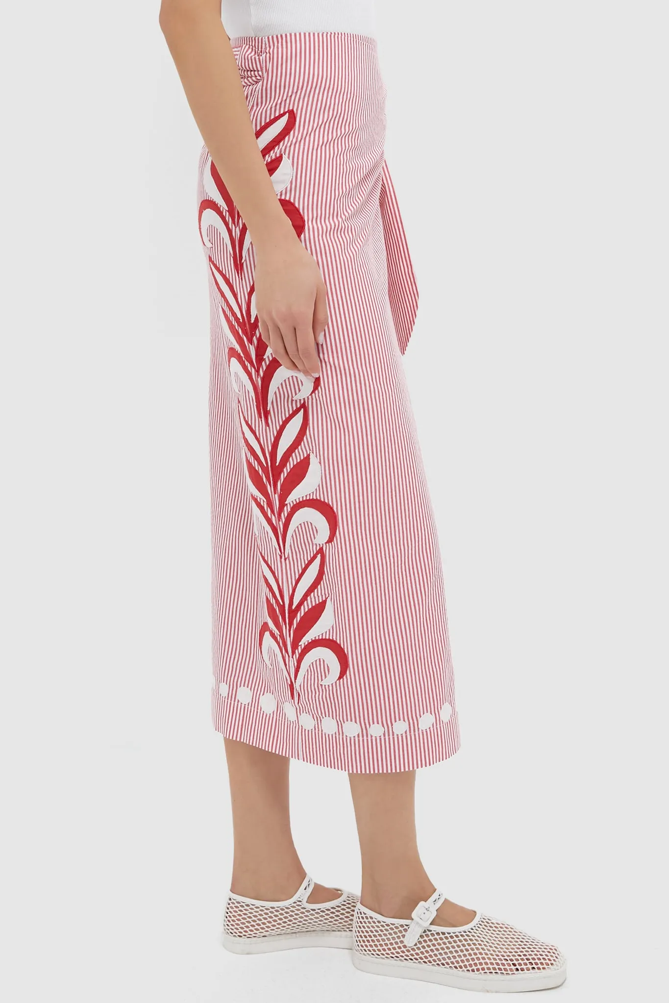 Red Stripe Loren Skirt