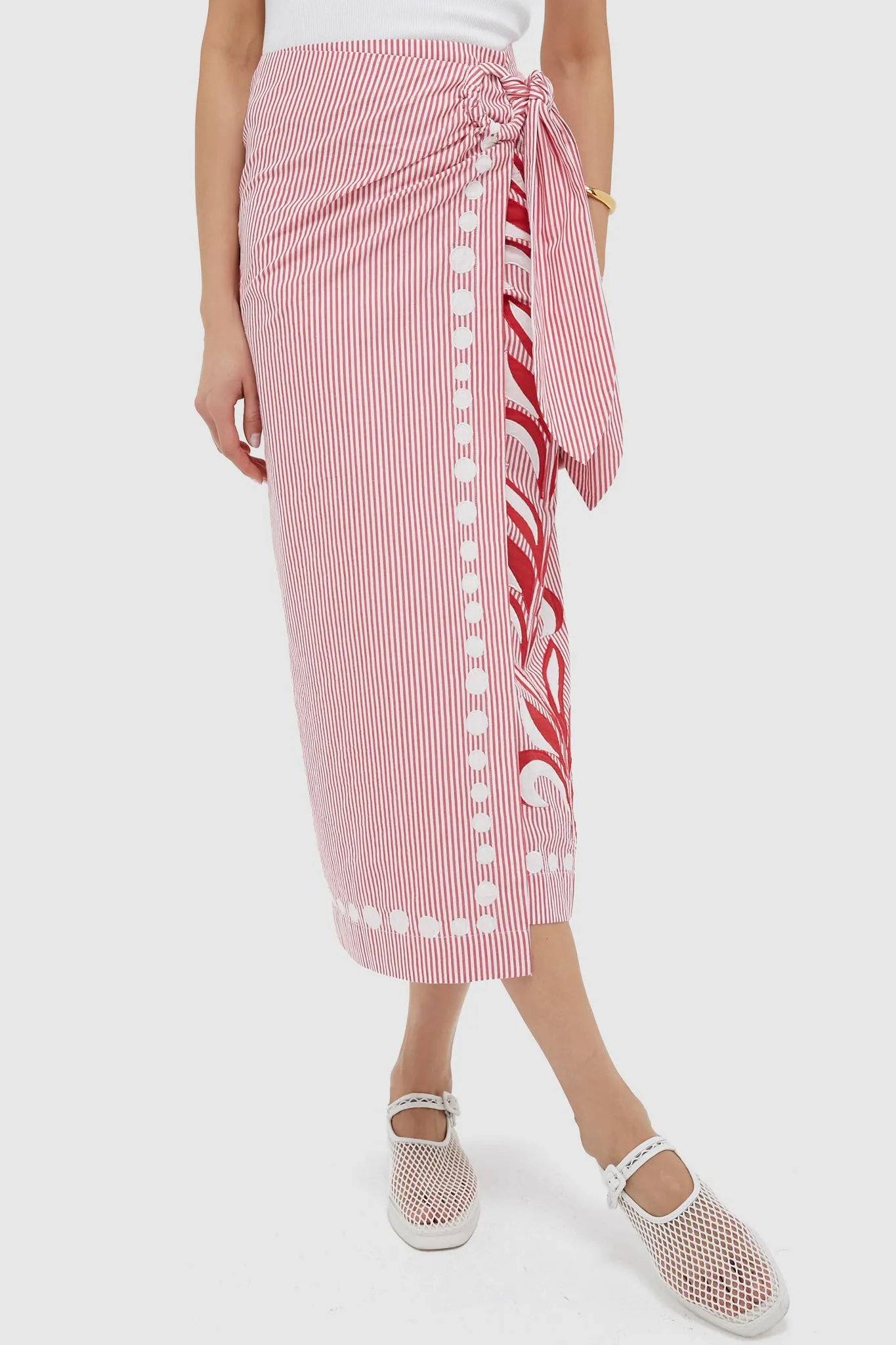 Red Stripe Loren Skirt
