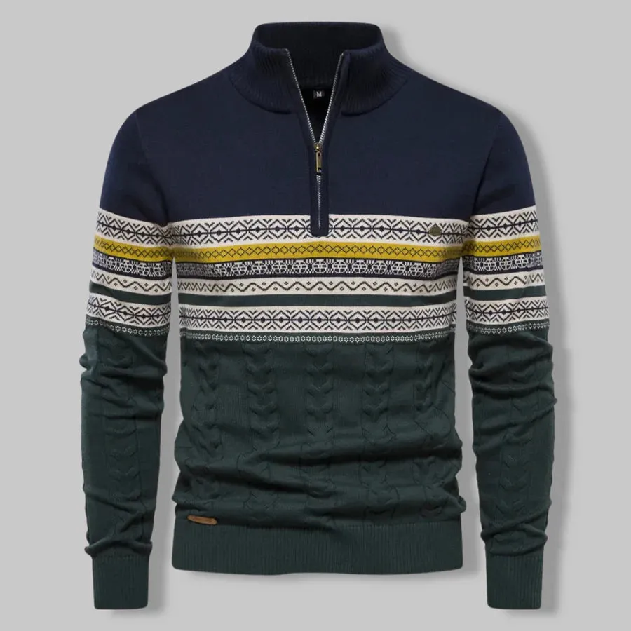 Renzo - Sweater With Zipper For Men