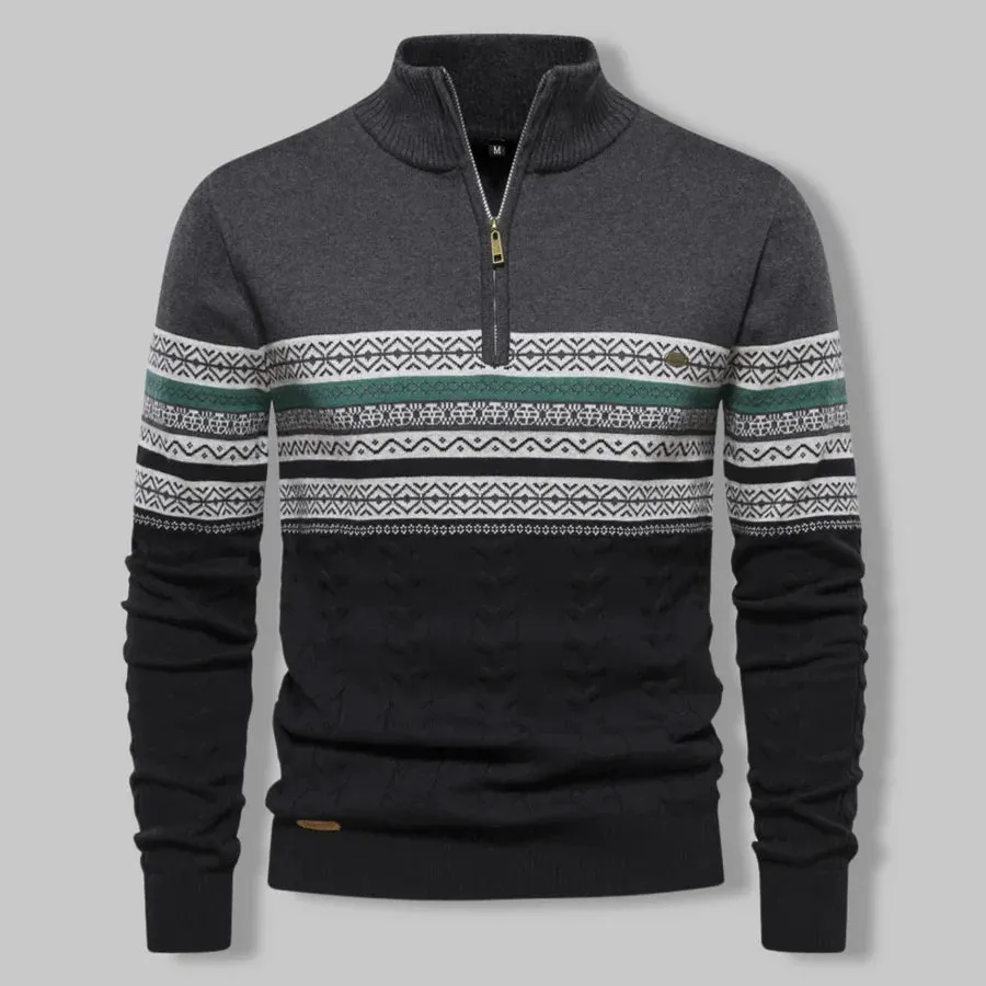 Renzo - Sweater With Zipper For Men