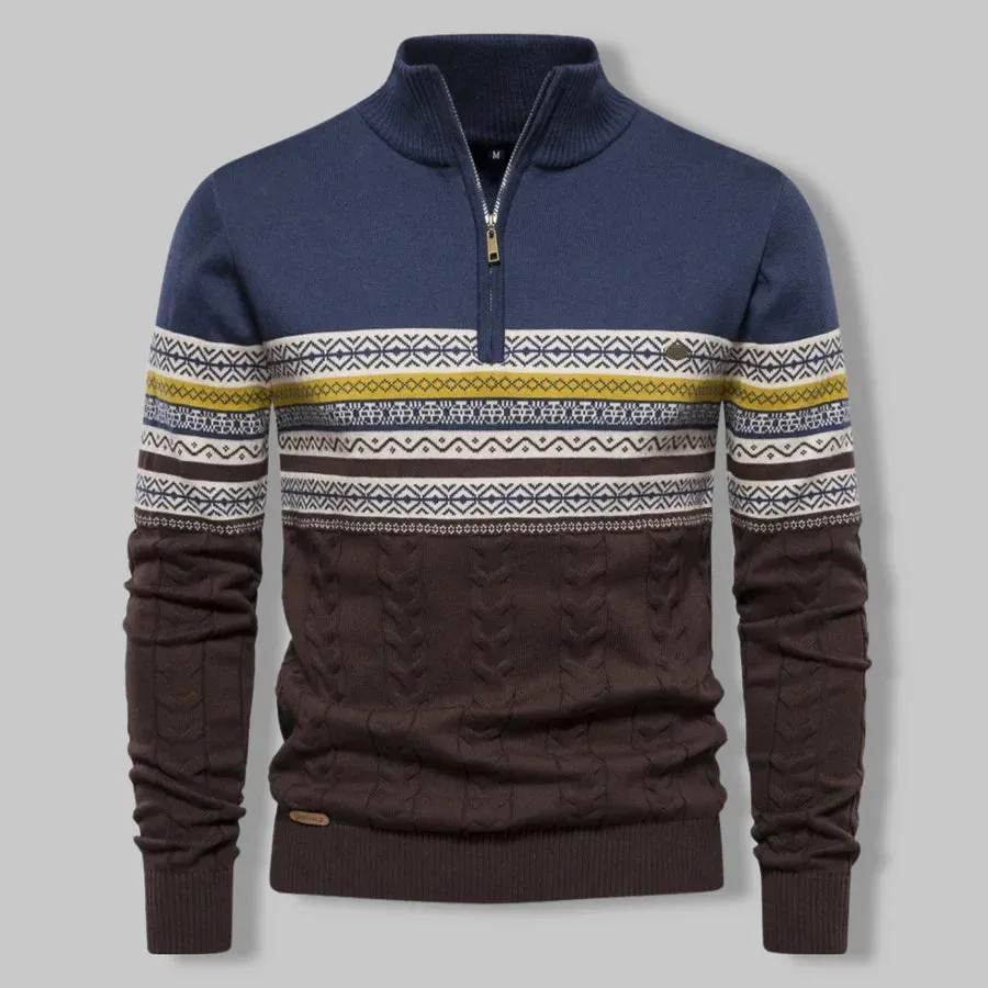Renzo - Sweater With Zipper For Men