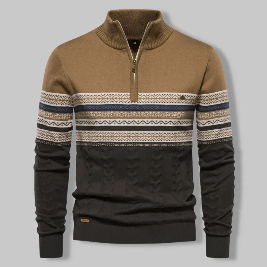 Renzo - Sweater With Zipper For Men