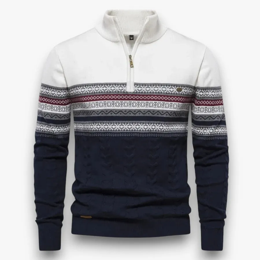 Renzo - Sweater With Zipper For Men