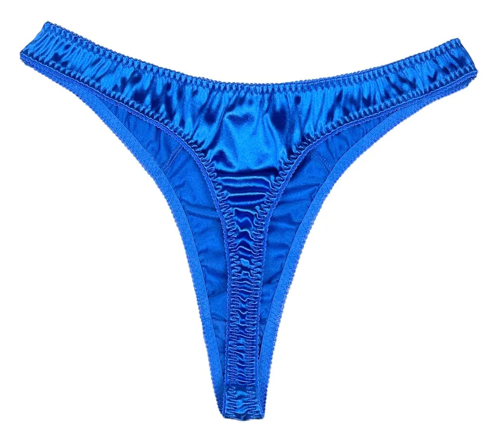 Retro Satin Thong