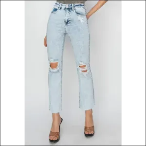 Rise Up and Shine in our Risqué Risen High Rise Distressed Jeans! 😂